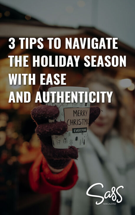 Sass Pin graphic for navigating the holidays