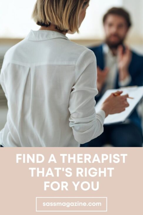 Pinterest graphic for finding a therapist 