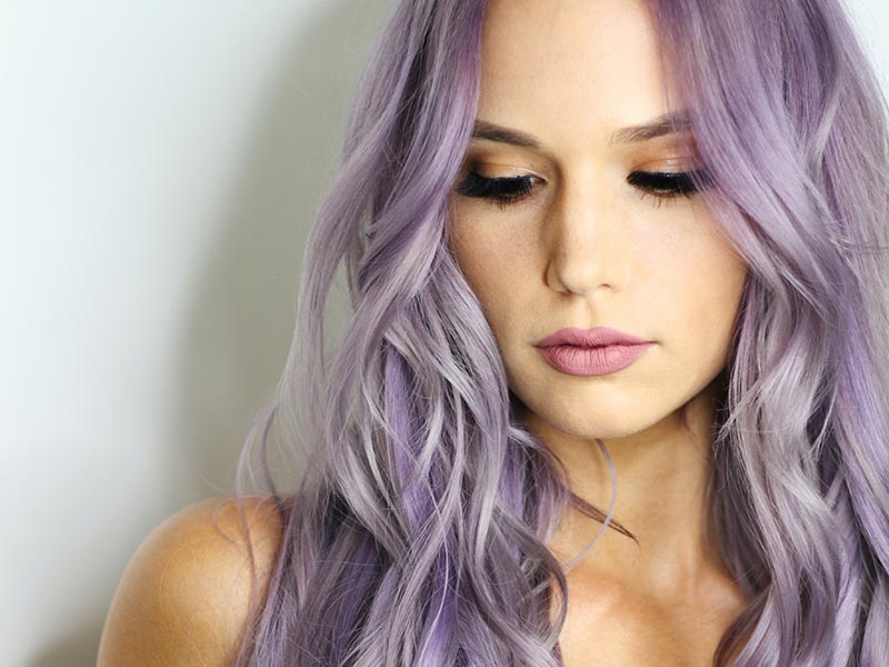 silver violet hairstyle