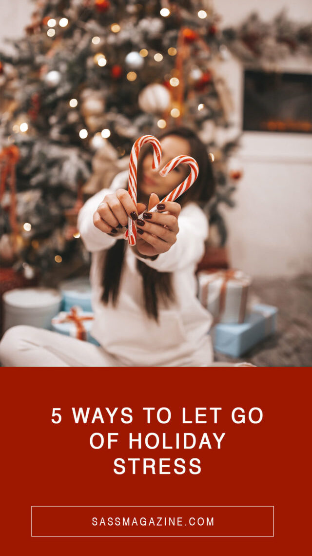 Pinterest graphic for avoiding holiday stress tips