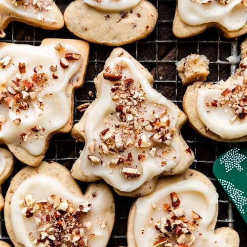 Pecan Sugar Cookies (with Brown Butter Icing)