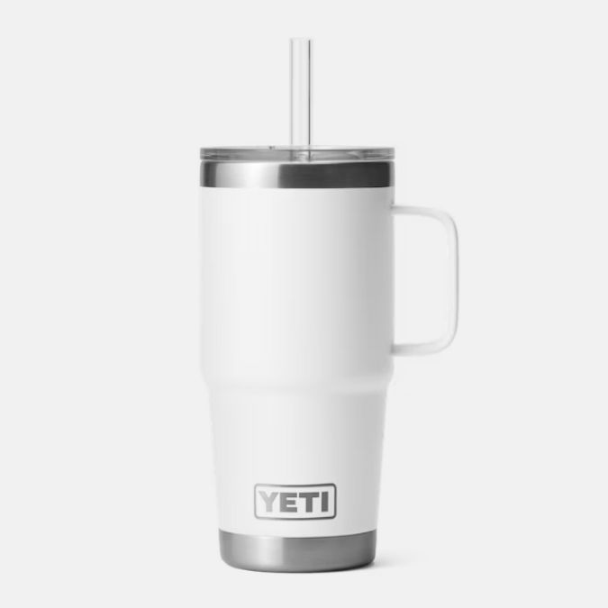 Yeti tumbler with straw for the beach