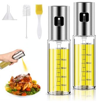 Oil Sprayer for Cooking, 2 Pack Olive Oil Sprayer Mister, Oil Spray Bottle for Kitchen