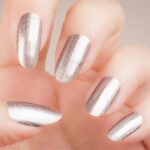 silver metallic nails