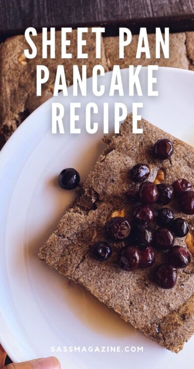 The best blueberry sheet pan pancake recipe!