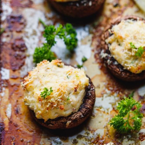 Easy Low Carb Crab Stuffed Mushrooms Recipe