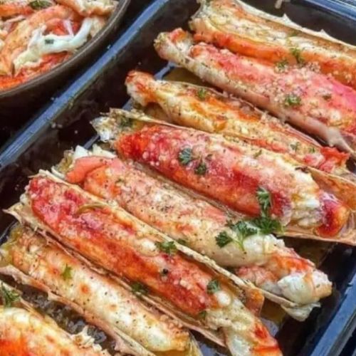 Baked garlic crab legs recipe 