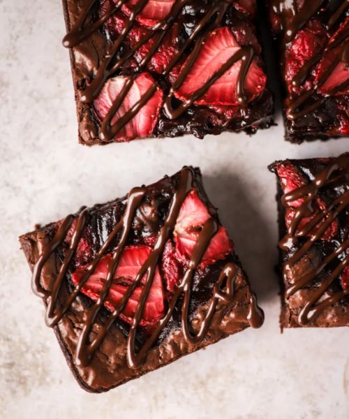 Chocolate Strawberry Brownies