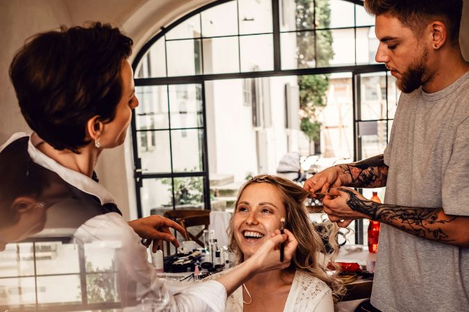 Getting ready for your big day. Hair and makeup prep