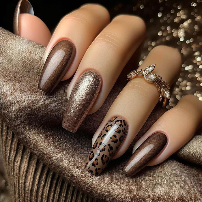 cheetah print nail ideas