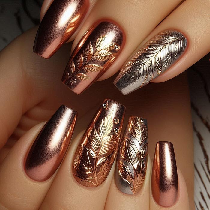 elegant fall nails