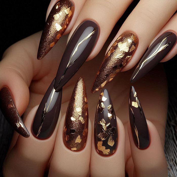 dark chocolate nails