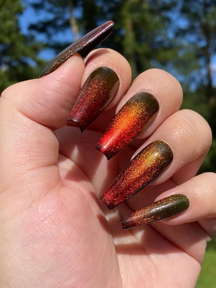 fall colors nails