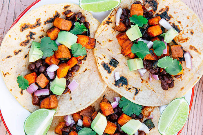 vegetarian and vegan tacos