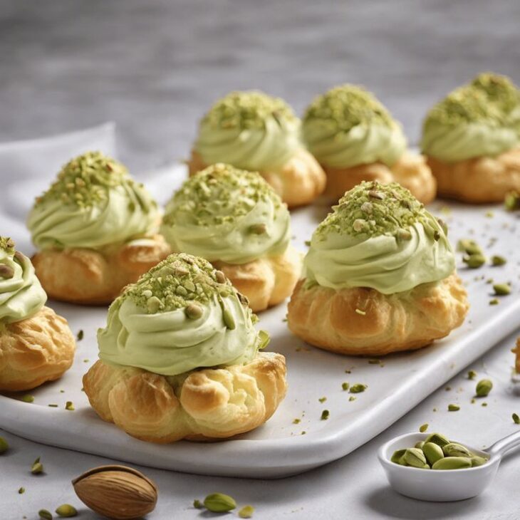 pistachio cream puffs