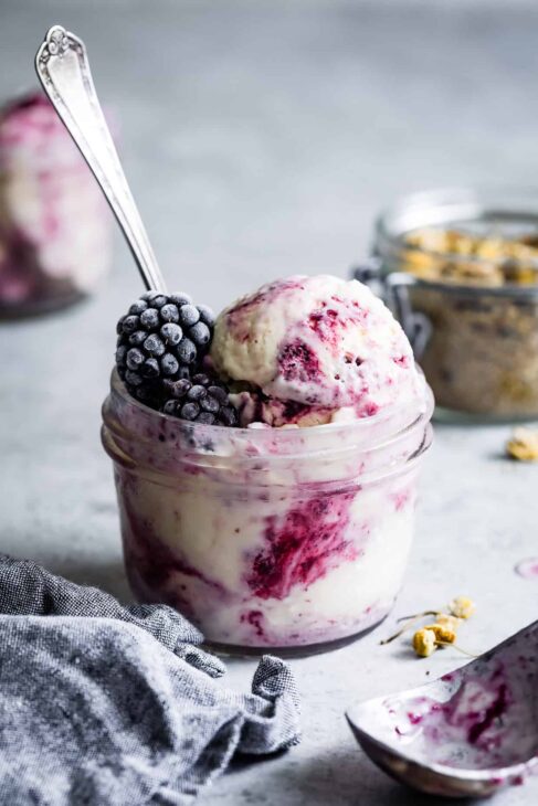 delicious blackberry ice cream