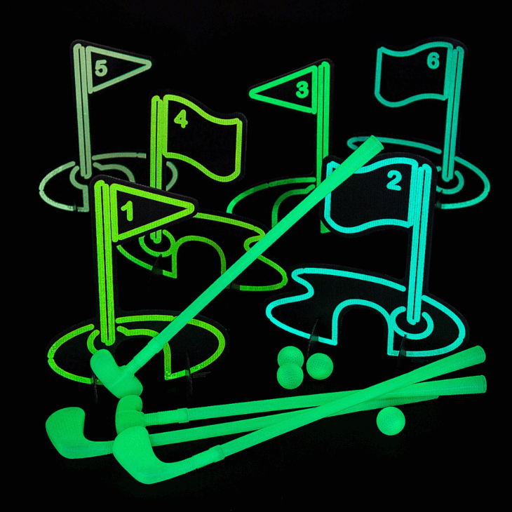Glow in the dark backyard games