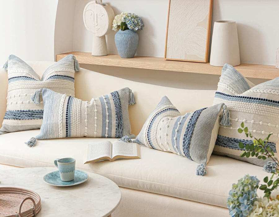 Costal throw pillows