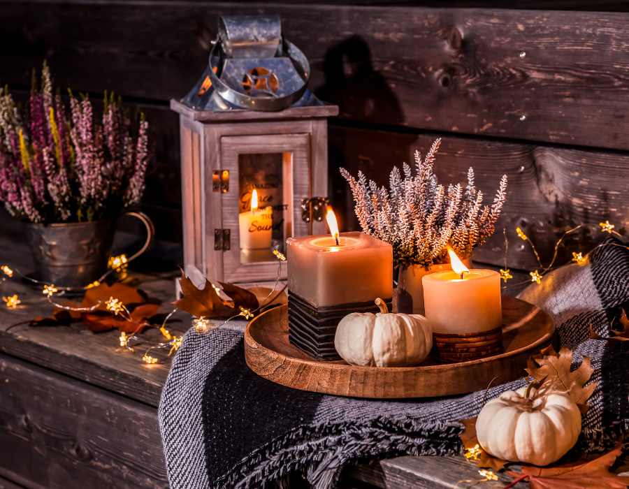 Fall mantle decor