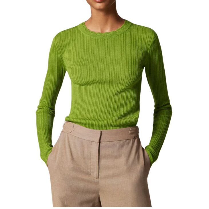J. Crew US Layered pointelle sweater-tee in merino