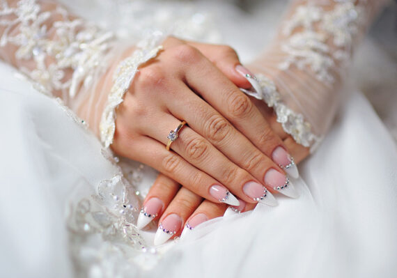 wedding nails bride
