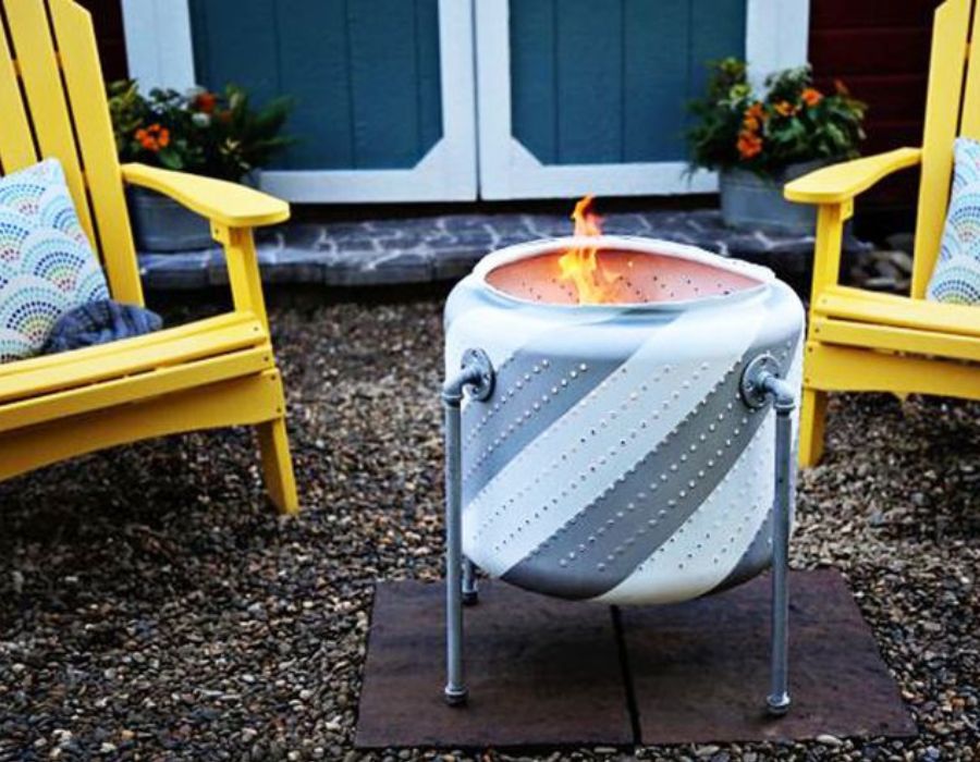 up cycled fire bowl