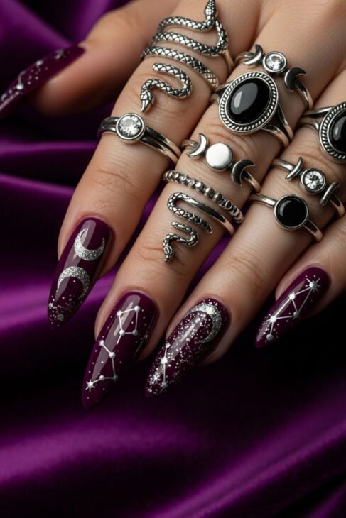 nails with constellations